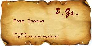 Pott Zsanna névjegykártya